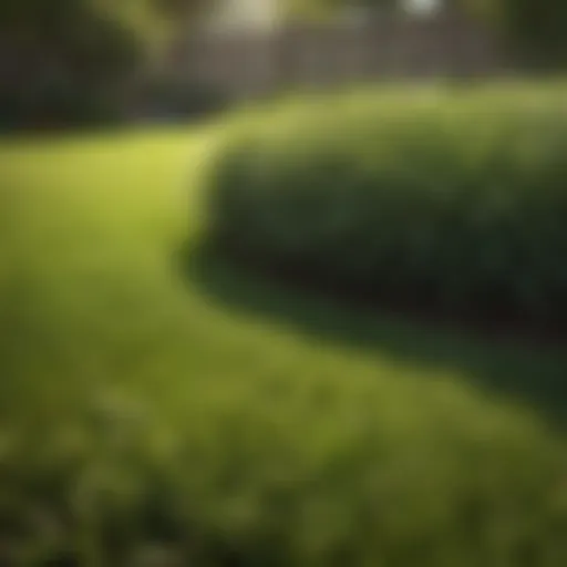 Rich and healthy San Augustine grass lawn