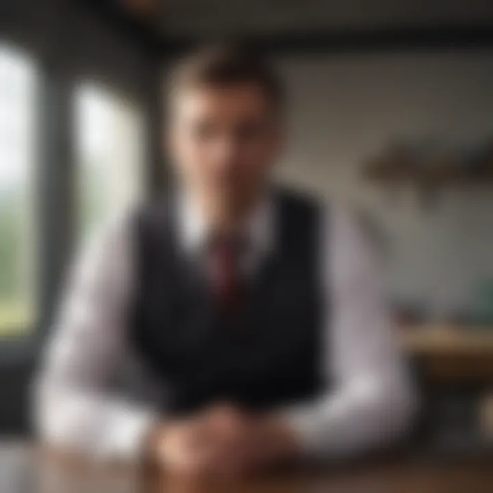 An individual preparing for an interview with confidence