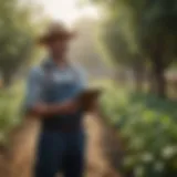 A farmer presenting innovative agricultural solutions