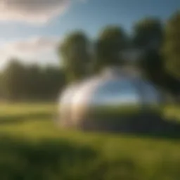 A large stock tank situated in a lush green field, showcasing its role in sustainable agriculture