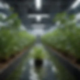 Detailed view of hydroponic nutrient solution