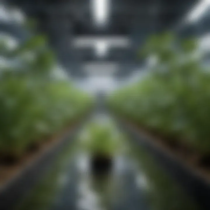 Detailed view of hydroponic nutrient solution