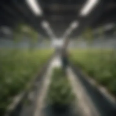 Diagram illustrating hydroponic feeding techniques