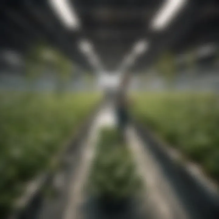 Diagram illustrating hydroponic feeding techniques