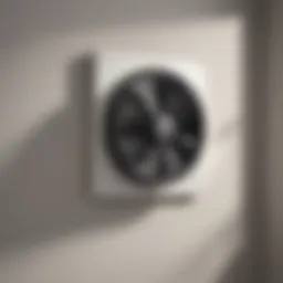 In-wall fan installation showcasing sleek design and functionality