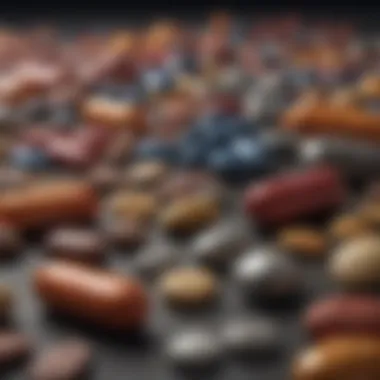 Diverse Forms of Iron Supplements Visual representation of various iron supplement forms