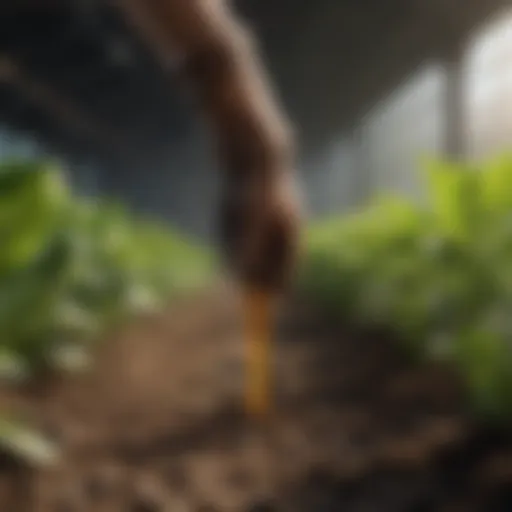 Illustration showing the role of iron in plant growth