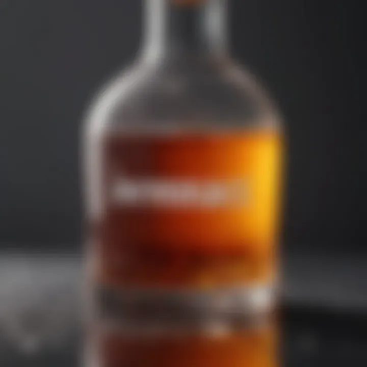 Close-up of Ivamac liquid composition