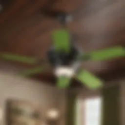 Stylish John Deere Ceiling Fan showcasing its unique design elements.