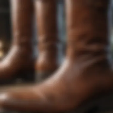 Close-up of Kensington shipping boots showcasing materials