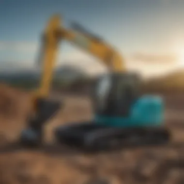 Kobelco Mini Excavator showcasing its compact design