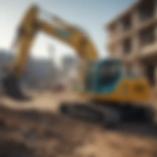 Kobelco Mini Excavator on a construction site