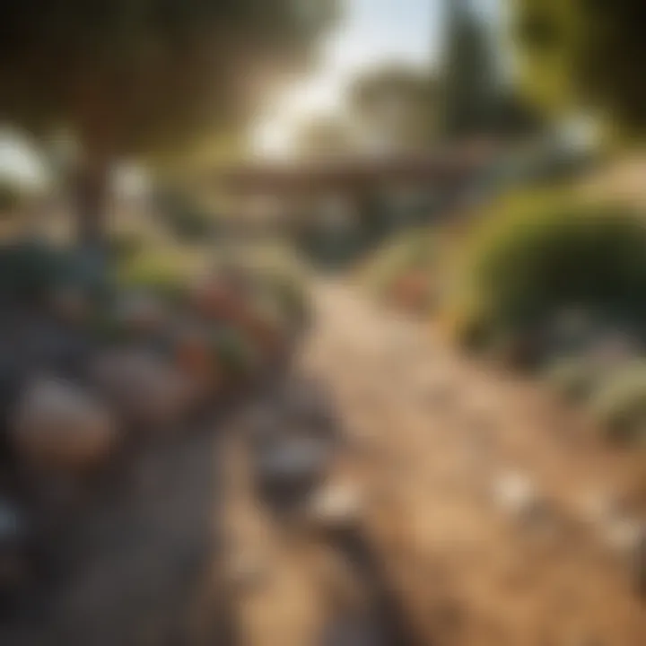 Drought-tolerant garden landscape