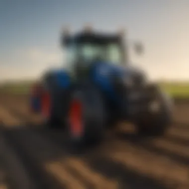 Sustainable Machinery Enhancing Farm Productivity Sustainable farming machinery in a field setting