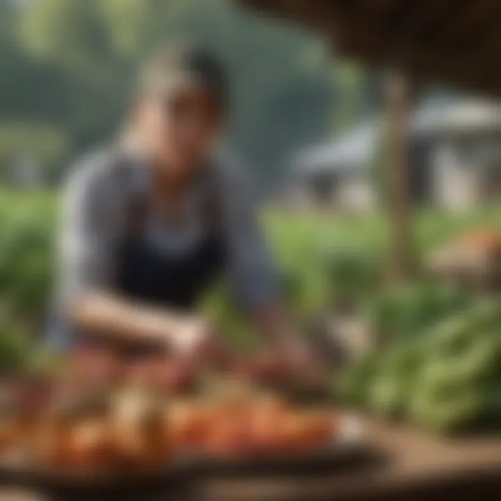 Community members engaging in a farm-to-table event