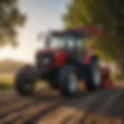 Tractor equipped with various attachments