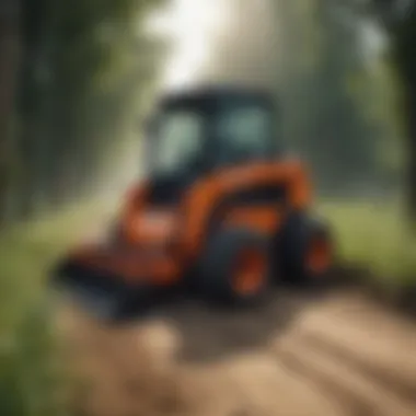 Maintenance of skid steer mounted brush cutter