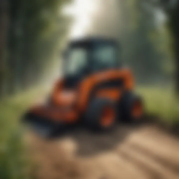 Maintenance of skid steer mounted brush cutter
