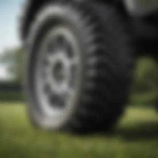 Close-up view of Michelin Tweel tire showcasing advanced tread design