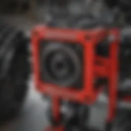 Detailed view of Moffett forklift component layout