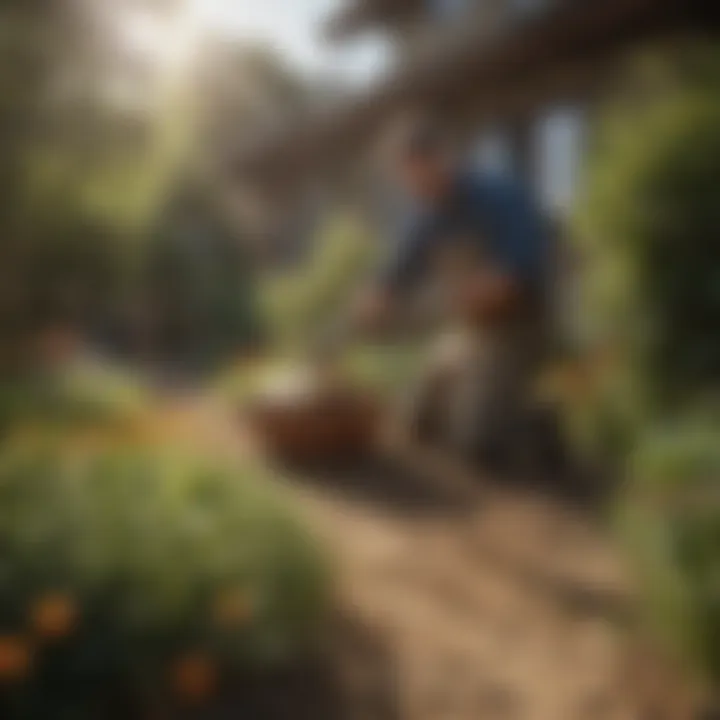 Application of Monterey BT Organic in a garden