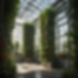 Innovative multi-level greenhouse design showcasing vertical gardening techniques