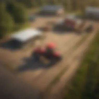 Ford tractor dealer locator map showing various locations