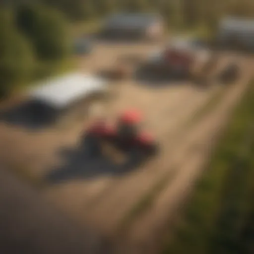 Ford tractor dealer locator map showing various locations