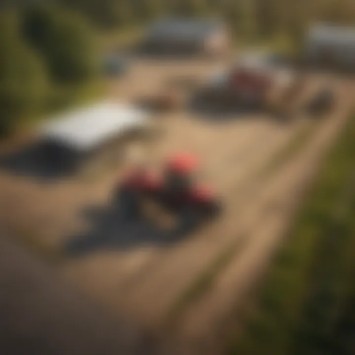 Ford tractor dealer locator map showing various locations