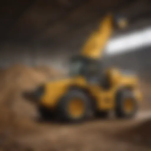 Wheel loader in action on a construction site