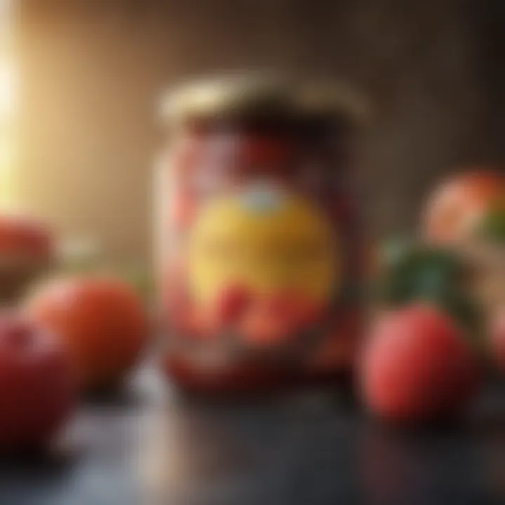 Infographic showcasing nutritional benefits of fruit preserve powder
