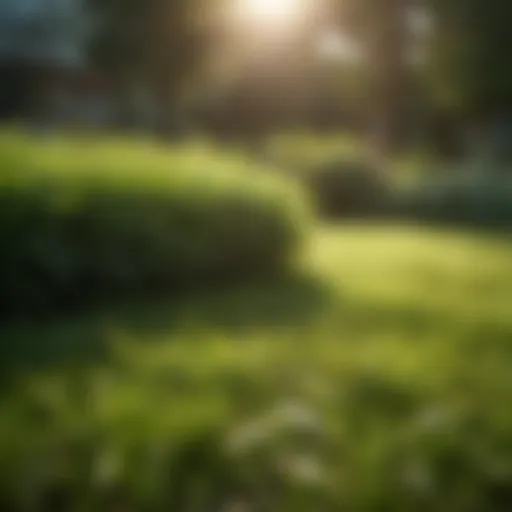 Healthy, lush green lawn with rich texture