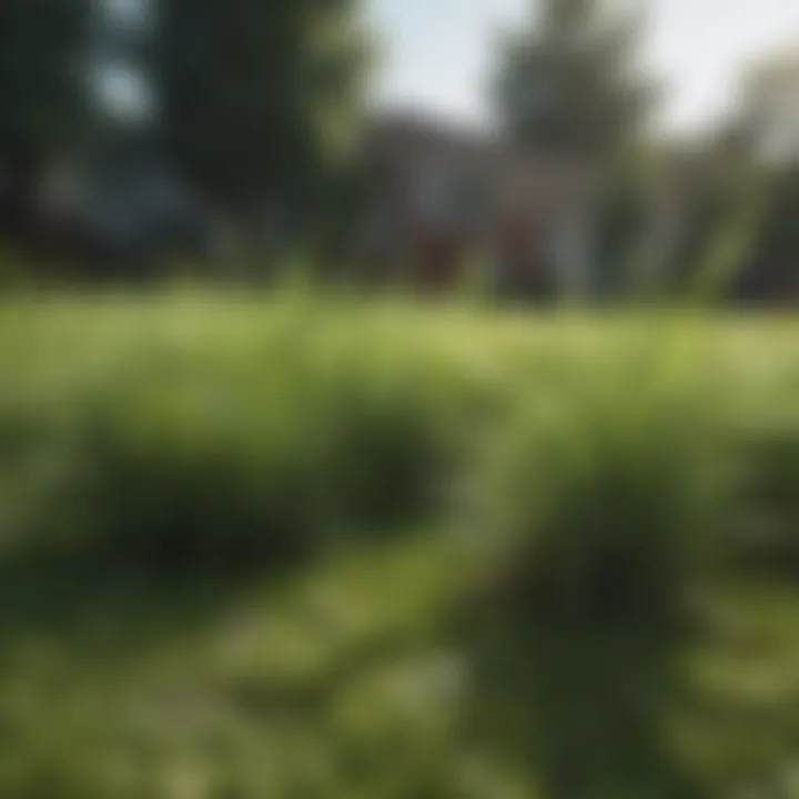 Natural fertilizer spread across a lush lawn