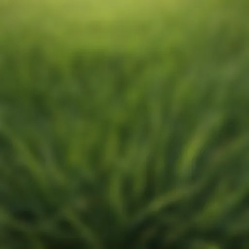 Vibrant perennial ryegrass lawn showcasing lush green blades