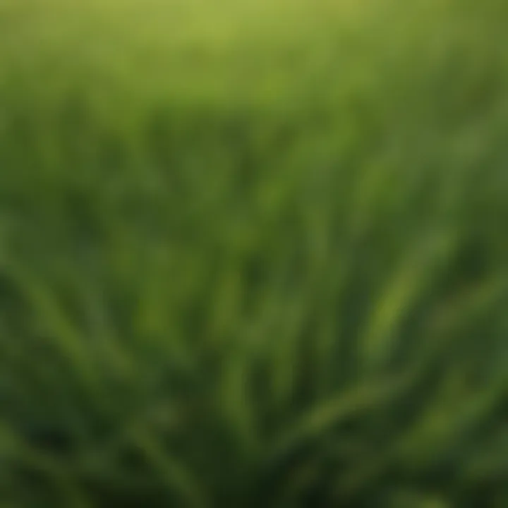 Vibrant perennial ryegrass lawn showcasing lush green blades