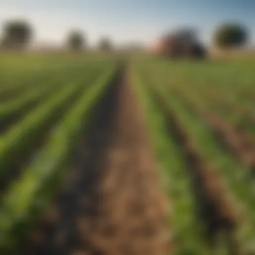 A vibrant field showcasing diverse crops with natural pest management techniques