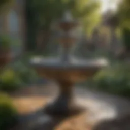 Beautiful garden fountain design.