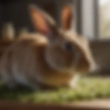 Administering probiotics to a rabbit