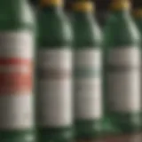 A detailed view of paraquat packaging with safety labels.