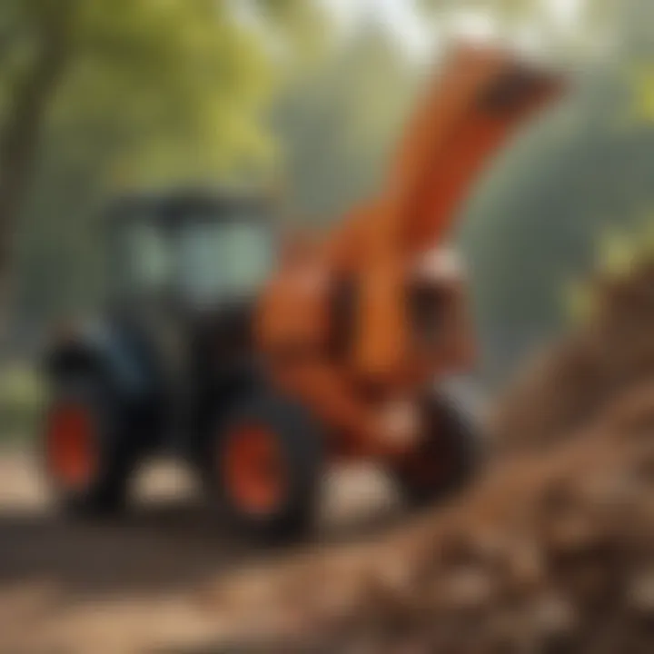 Illustration of key features of PTO wood chippers