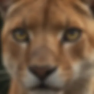 Close-up of Puma Cavan's distinctive physical features.