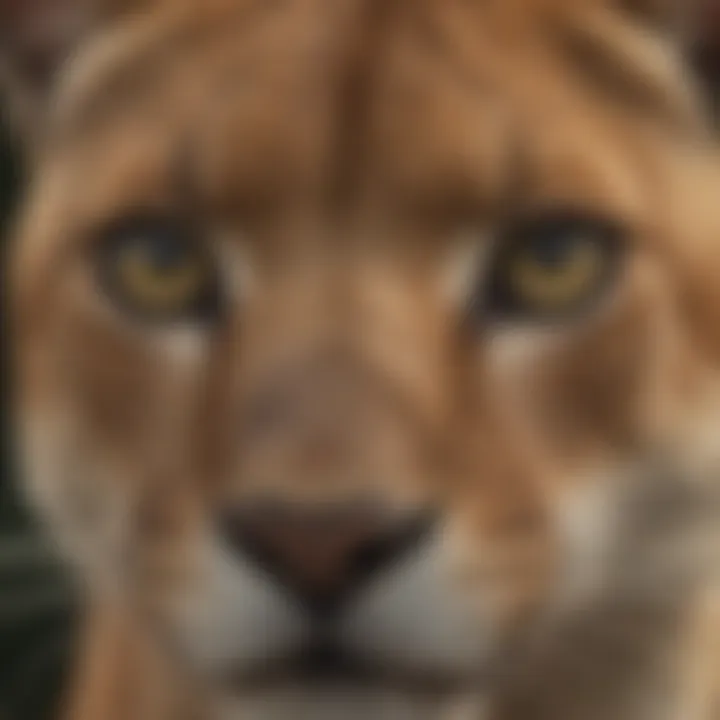 Close-up of Puma Cavan's distinctive physical features.