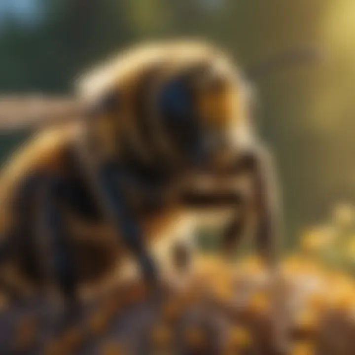 A close-up of bumblebee behavior, highlighting their social interactions and communication.