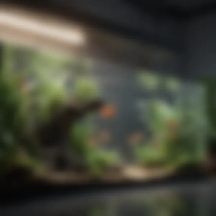 Well-maintained aquarium setup with plants