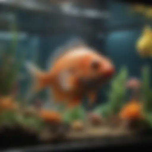 Diverse fish species in a vibrant aquarium