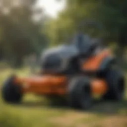 Innovative design of the Raptor XL mower showcasing its sleek structure