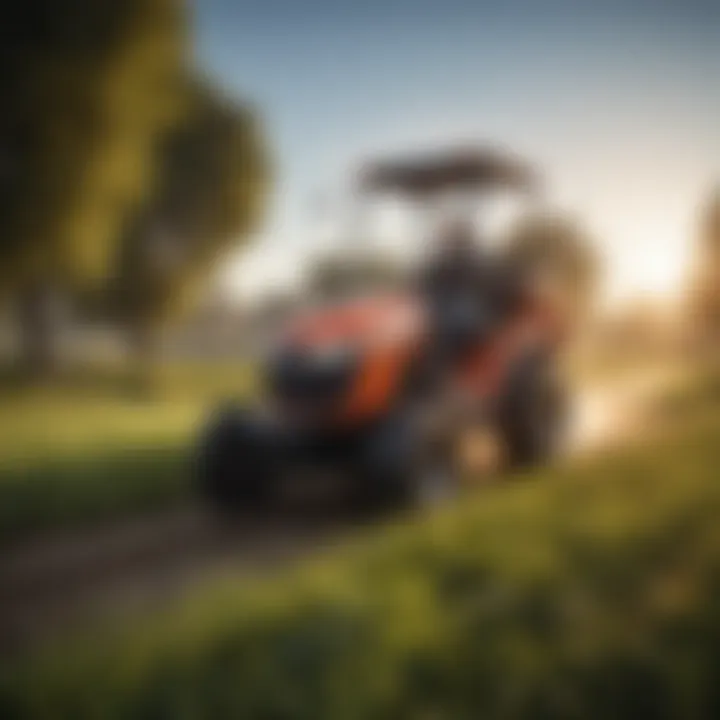 Sustainable farming practices with riding mowers