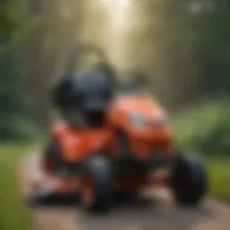 Comfortable suspension seat equipped on a zero turn mower