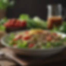 Vibrant salad with seasonal vegetables and grains