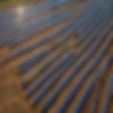 Aerial View of a Solar Farm in Iowa Aerial view of a solar farm in Iowa